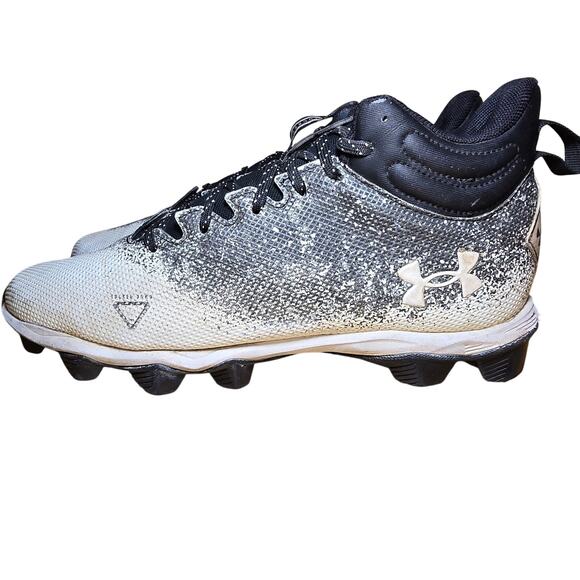 Under Armour Mens Spotlight Fran Rm 2.0 Wd Football Cleats Black White Size 10 - Picture 1 of 8